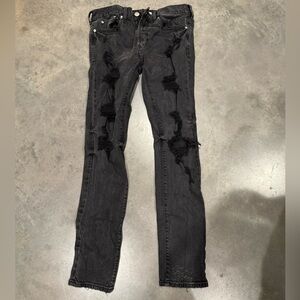PacSun Ripped Charcoal Skinny Jeans